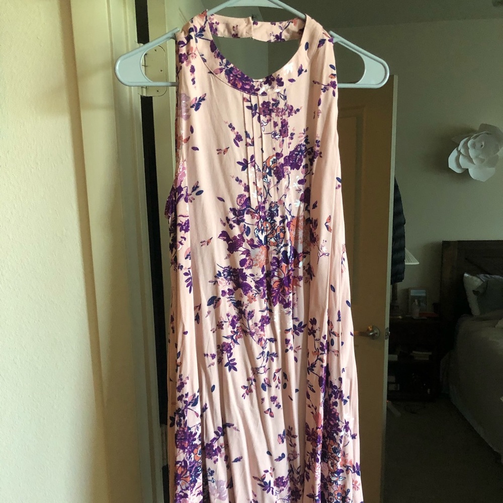 Floral print high neck sundress